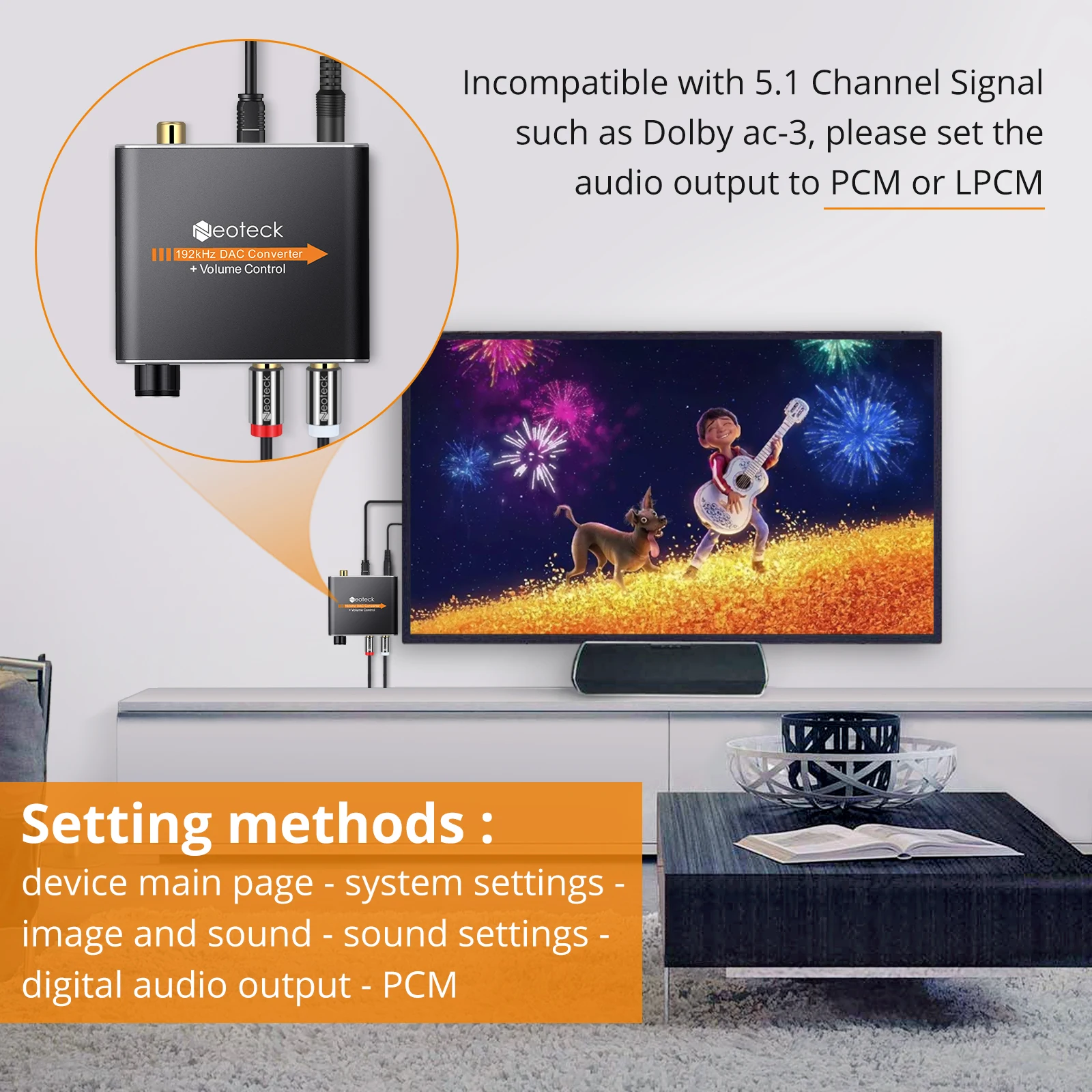 Proster dac Digital Optical Coaxial Toslink to Analog Stereo Left/Right RCA 3.5mm Jack Audio Converter Adapter 192kHz Aluminum