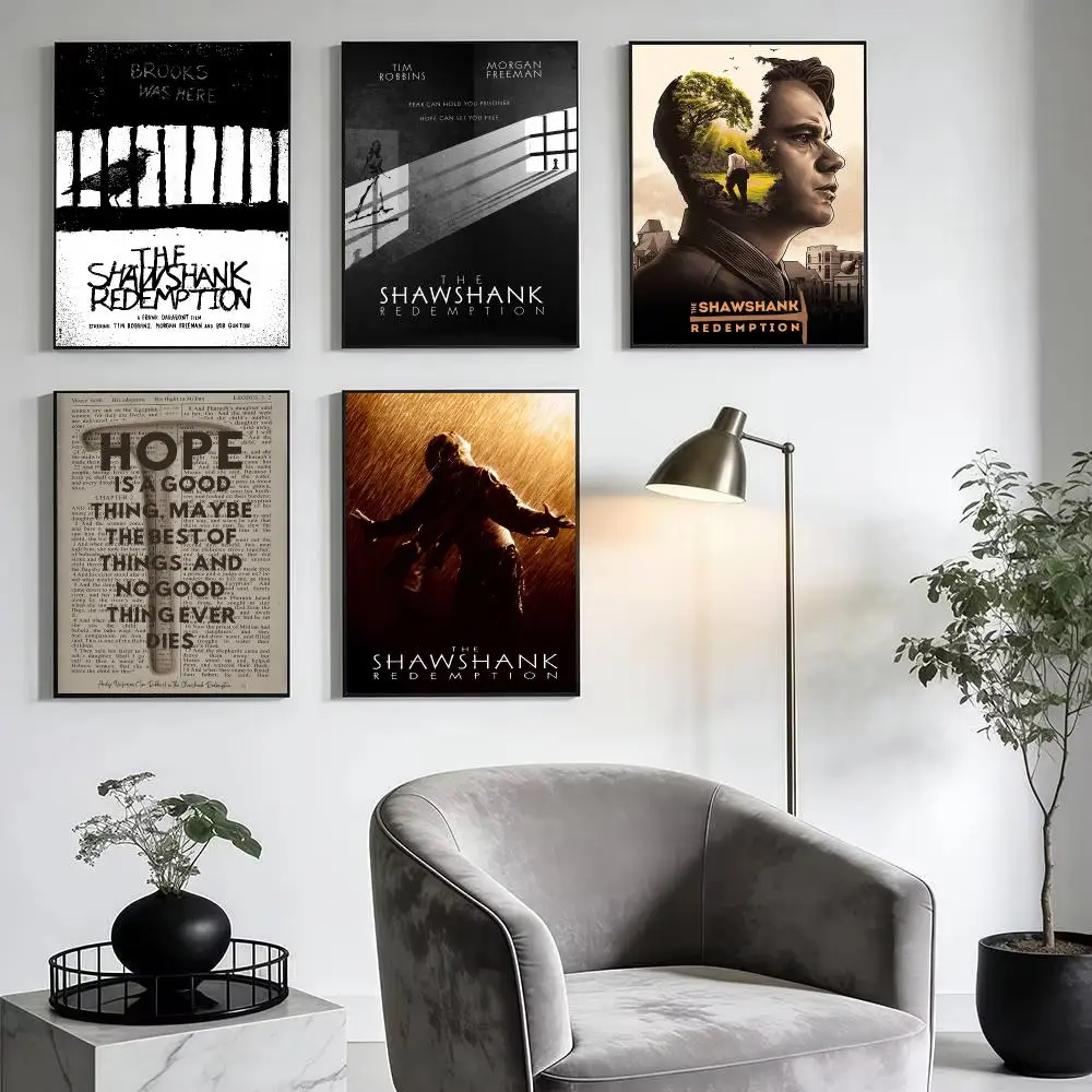 Movie T-The Shawshank Redemption Poster Aesthetic Wall Art Print Modern Bedroom Living Room Decor Trendy Gift
