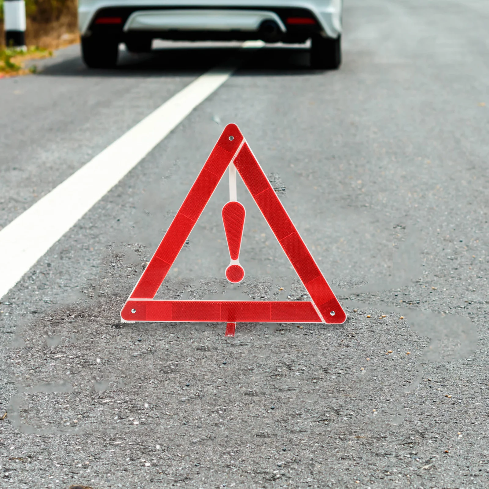 2Pcs Car Warning Sign Folding Triangle Tripod Practical Road Safety Kit for Vehicles Roadside Assistance Car Warning Sign