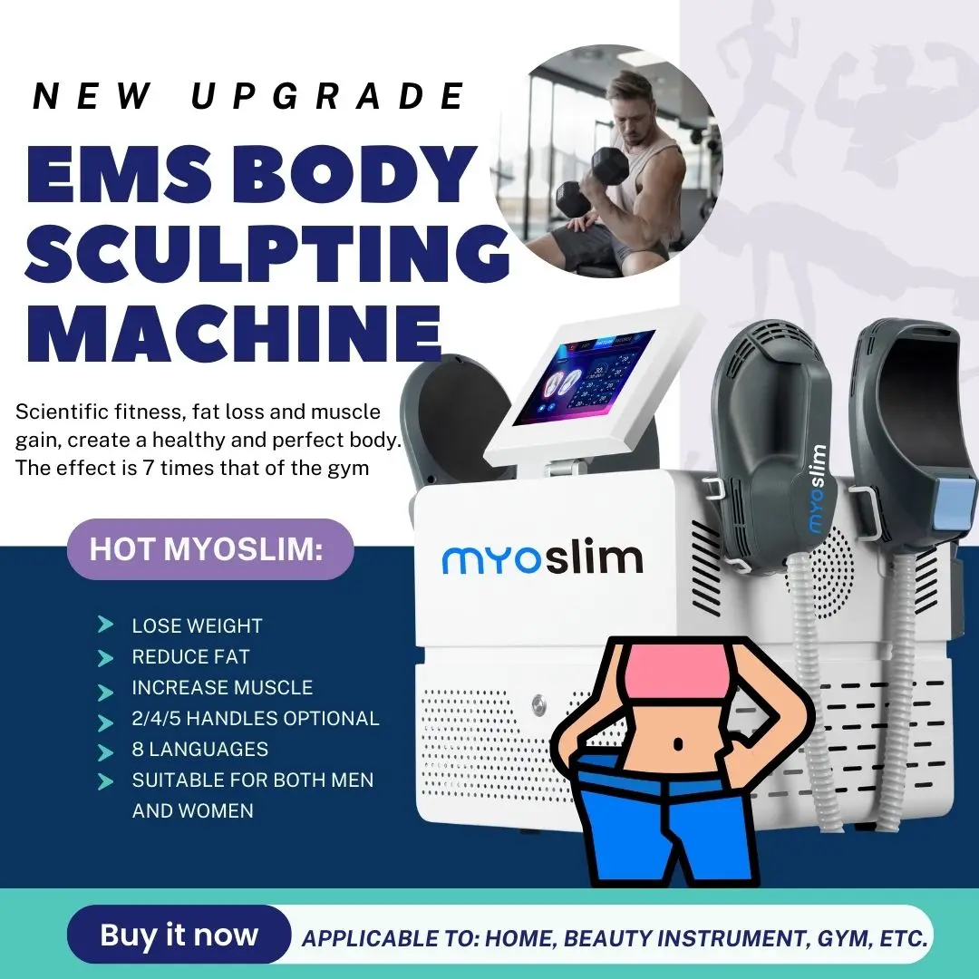 Myoslim Neo Portable EMS Electromagnetic Muscle Stimulate Fat Burn Body Slimming Shaping Muscle Build Beauty Machine.