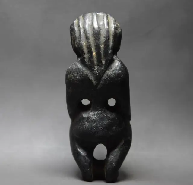 Hongshan culture archaize black iron meteorite female Hongshan people small statue