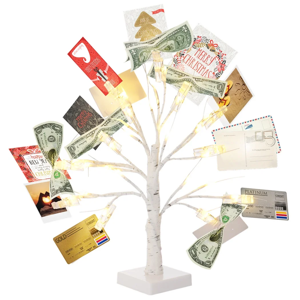 

Money Tree Gift Holder Money Tree With Clips Photo Cash Lottery Ticket Holder Unique Desktop Home Decor For Christmas Wedding