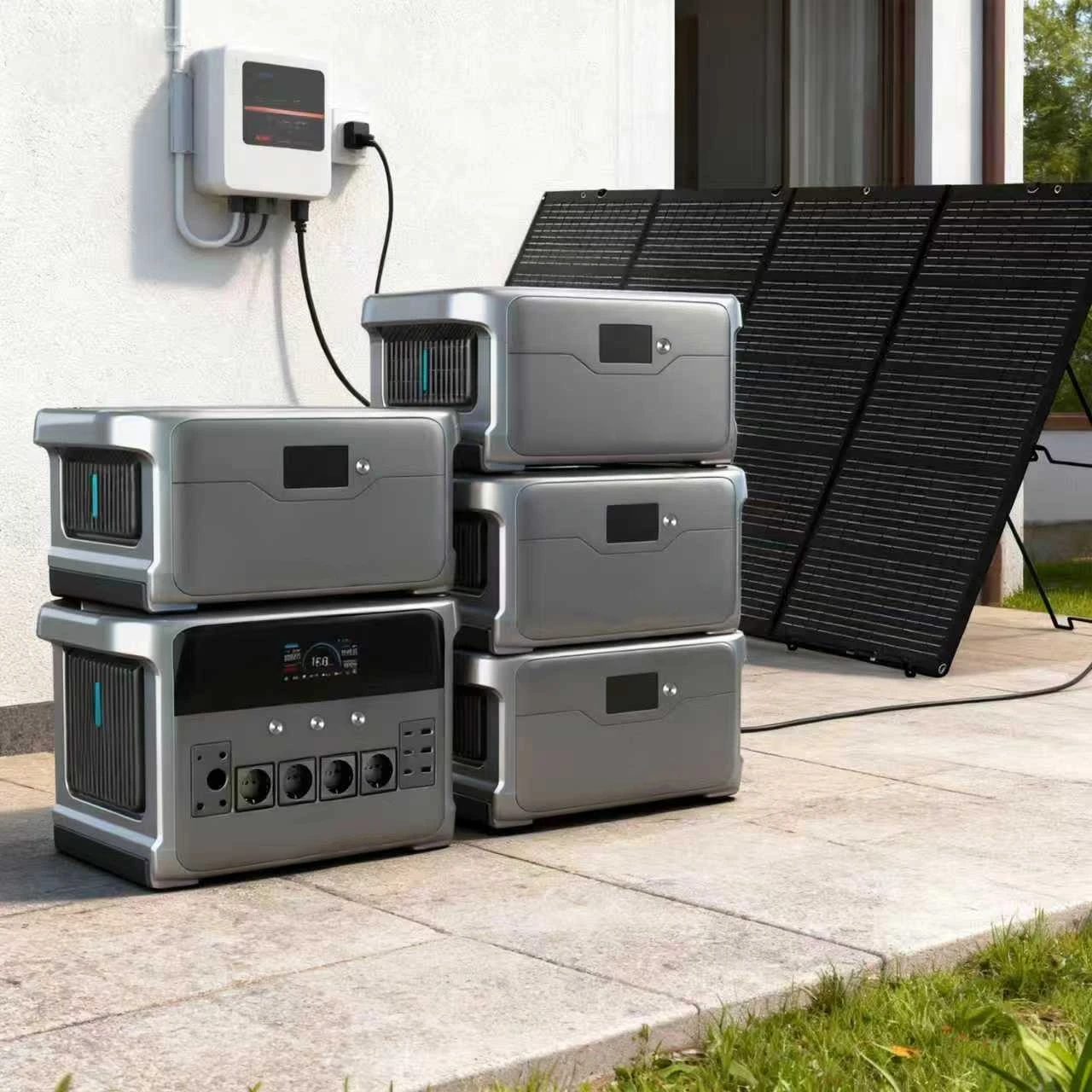3000W Portable Generator Balcony Battery Solar Power Station 2KW 3KW With Solar Panel Home Outdoor Energy Supply