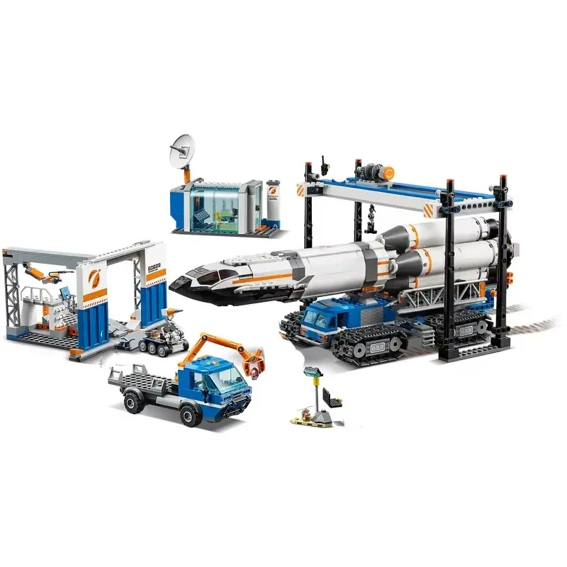 Ensembles compatibles MOC, blocs de construction de la série City, chargement de fusée, Center de transport de la NASA, jouets pour enfants, cadeau 60229