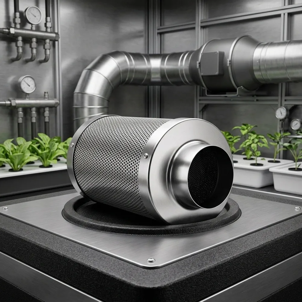 Activated Carbon Canister 4 Inch Carbon Filter For Indoor Gardening Setup High Adsorption Capacity Australian RC412 Carbon