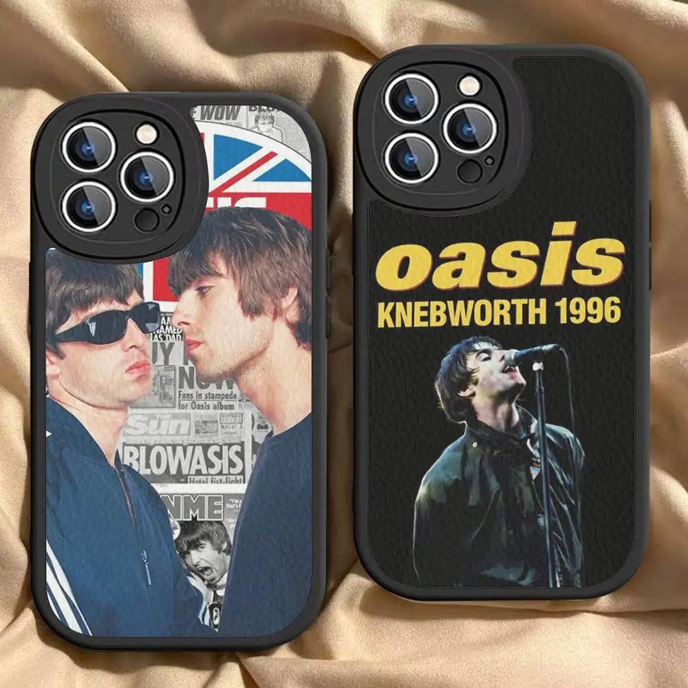 

Classic Rock Band O-Oasis Phone Case For IPhone 16 15 14 11 12 13 Pro Max Plus Back Leather Shell
