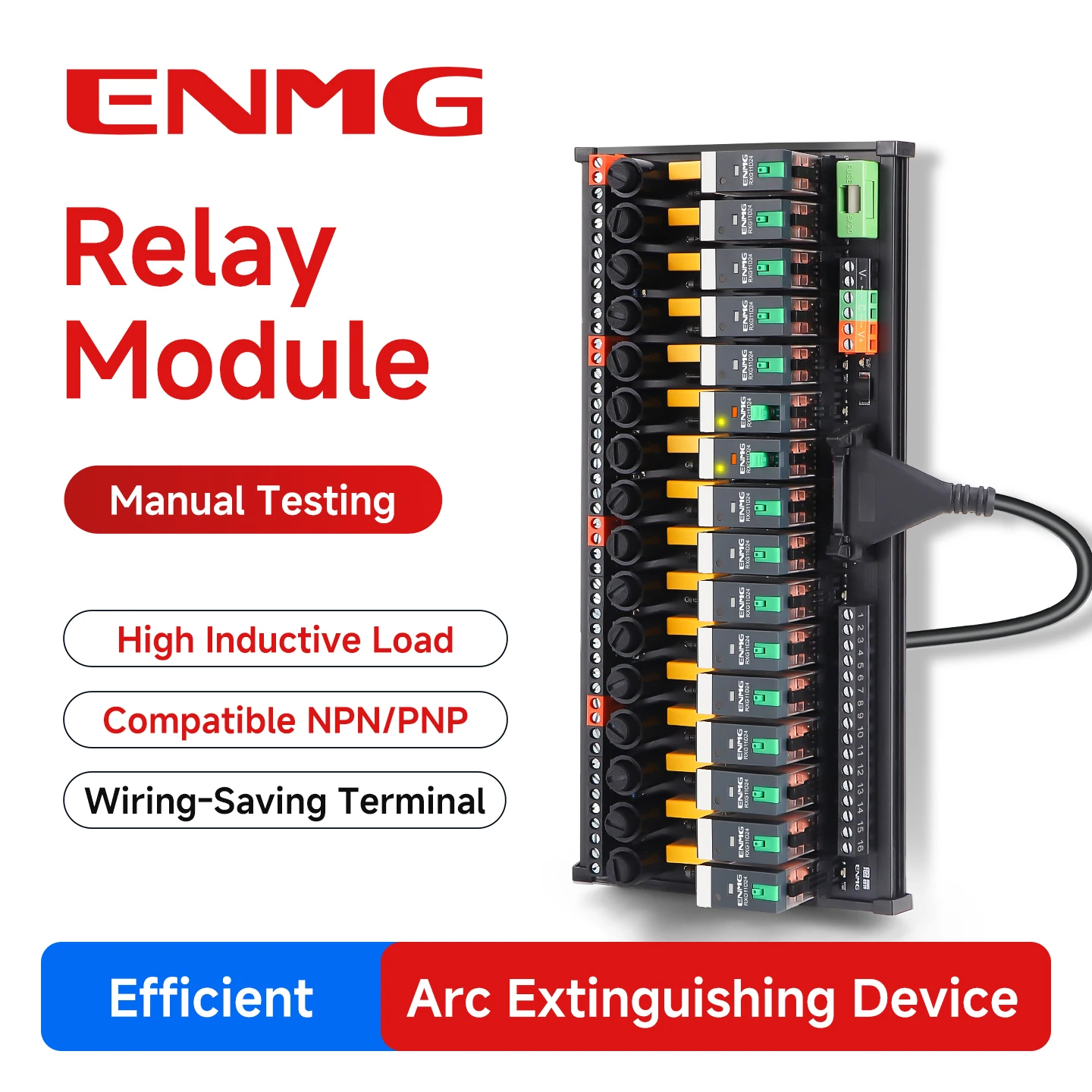 ENMG RXG Electromagnetic Relay Module DC to DC 1NO1NC PLC Compact Integrated Amplifier Board 4-Channel/8-Channel 220V Screw-Type