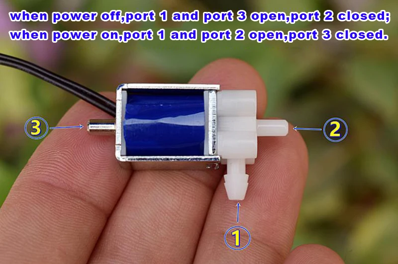 JQF1418130 Mini Elétrica válvula solenóide, Controle Micro Fluxo de Ar, Monitor de Pressão Arterial, Pequeno, DC 5V-6V, 2-Position 3-Way, DIY