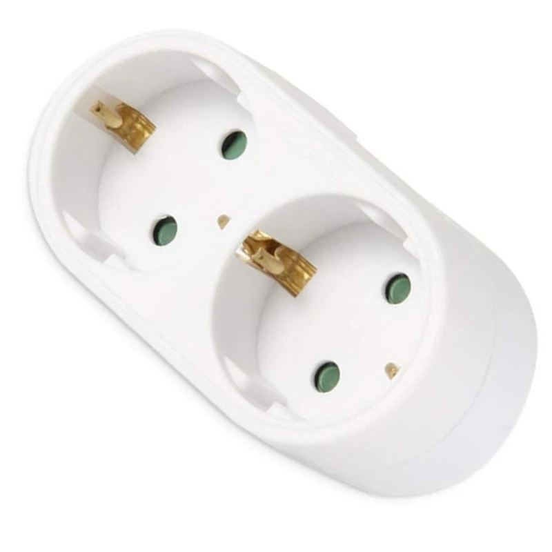 Y1UB Stylish & Safe 2 in 1 Socket Converter Twin Socket Expansion Plugs 1 to 2 Socket Adapter Electrical Socket Extenders