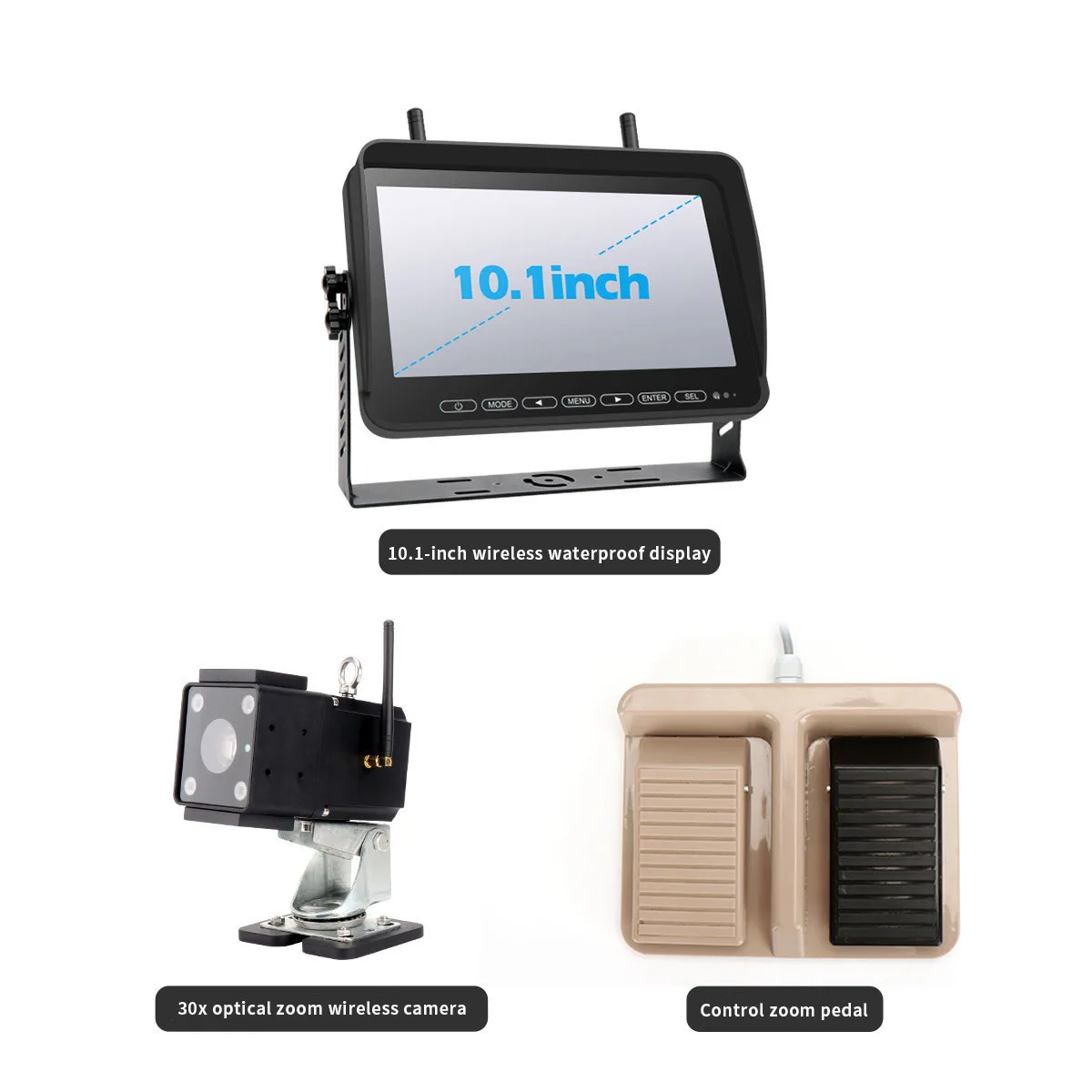 30X Zoom Wireless Tower Crane System 500m Transmitting Range Waterproof Construction Device Blind Spot Monitoring