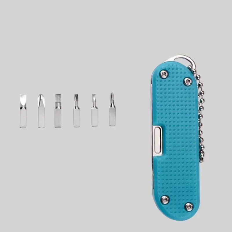 7 in 1 Multi-Function Screwdriver EDC Outdoor Gadgets Keychain Shape Mini Portable Magic Screwdriver Portable Steel Repair Tool