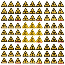 10Pcs/Lot Warning Sign Embroidery Patches For Clothing Danger Patch Iron On Patches On Clothes Prohibit Patch For Clothes Badges