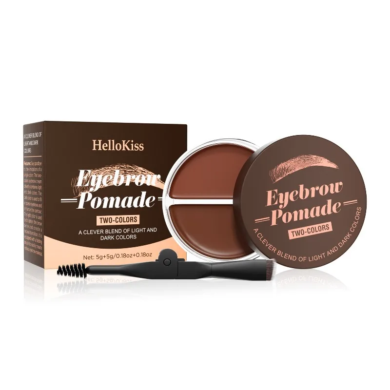 دهن حواجب مقاوم للماء وثنائي جل، ظلالين للتشكيل والتلوين، يمكن ارتداؤه طوال اليوم مع فرشاة تطبيق متضمنة 5 ألوان #6