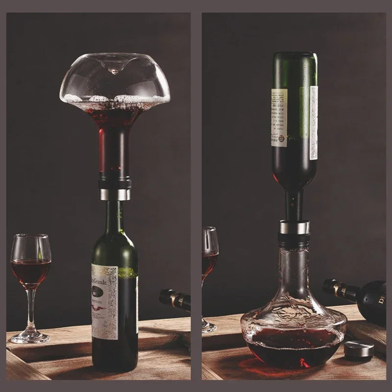 

1000ML Glass Red Wine Decanter Household Brandy Champagne Glasses Bar Pourer Aerator Wine Storage Container Quick Dispensing Jug