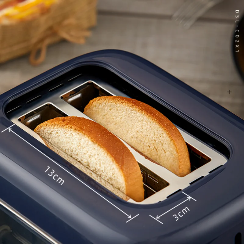 Electric Toaster 2 Slices 5 Bread Shade Settings Bread Baking Machine Toast Sandwich Oven Breakfast Maker for Household 700W