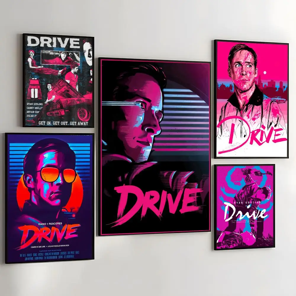 Ryan G-Gosling Drive Painting Calligraphy Self Adhesive Wall Art Waterproof Print For Bedroom Living Room Hallway Home Decor