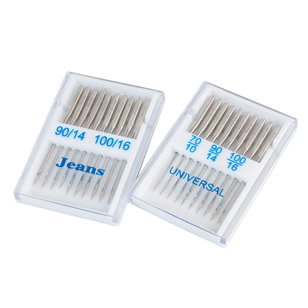 20Pcs Sewing Machine Needles Jeans Universal Regular Point 70/10 90/14 100/16 Sewing Needle for Home Sewing Machine Accessories