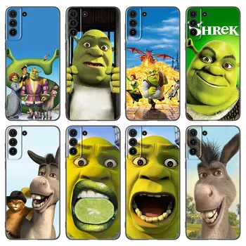 Cartoon Funny Movie S-Shrek Black Phone Case For Samsung Galaxy S20 S23 FE S21 S22 S24 Ultra S10 Lite S8 S9 Plus S7 Edge