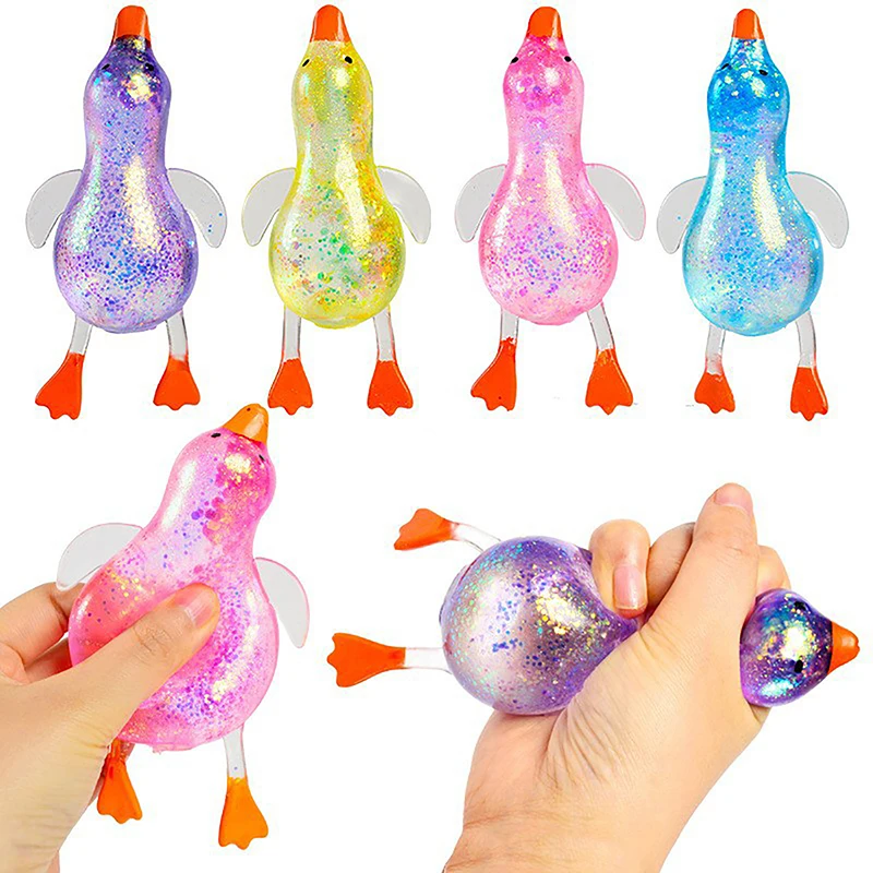 

1PC Random Stress Relief Toys Maltose Simulated Duck Slow Rebound Polar Light Squeeze TPR Block Decompression Toy