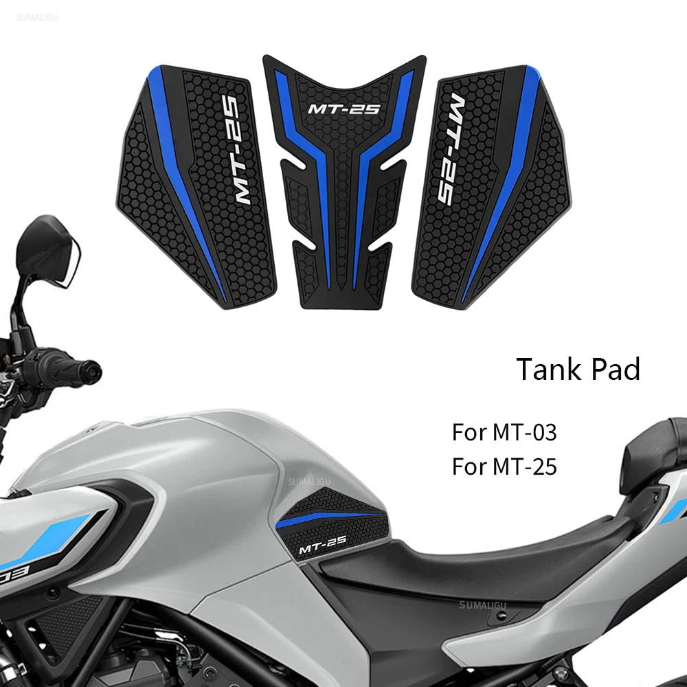 For Yamaha MT-03 MT-25 mt03 mt25 2020-2025 Motorcycle Accessories Anti Slip Fuel Tank Stickers Side Gas Knee Grip Pad