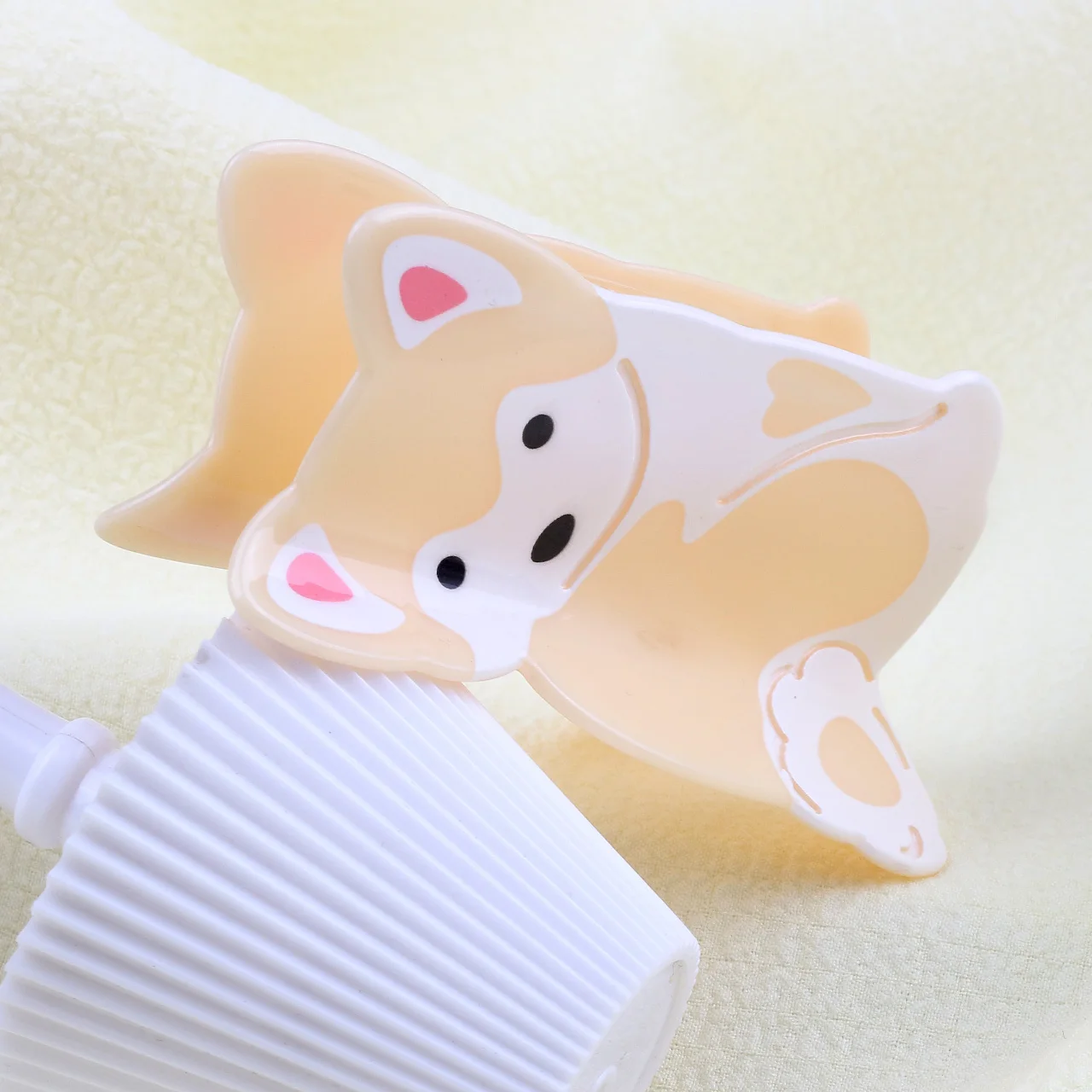 مشبك شعر كرتوني كورجي لطيف وبسيط، مشبك شعر مزخرف لتصفيف الشعر الآمن #3