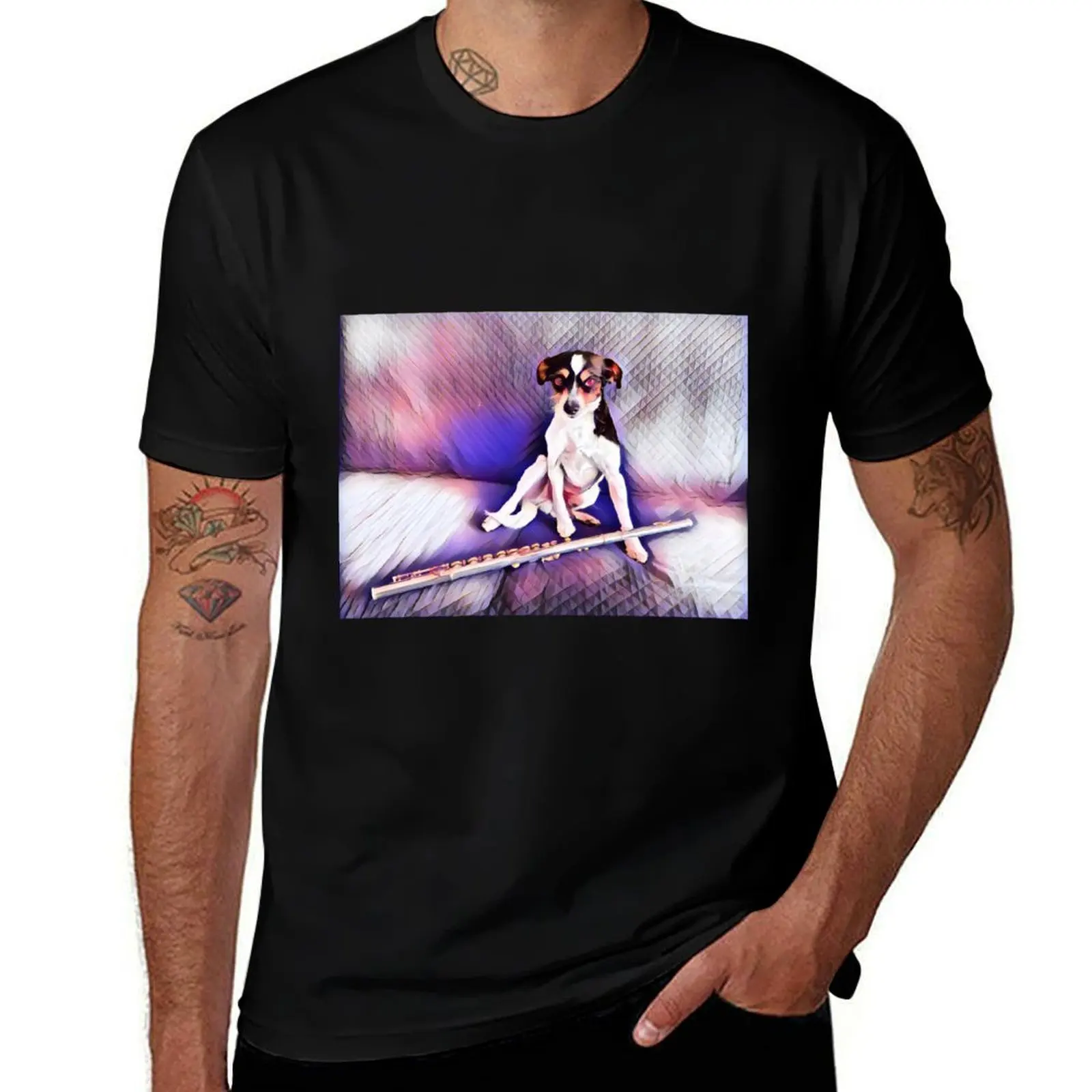 

toby with flute T-Shirt custom t-shirts blanks rapper graphic tees oversized t shirt men
