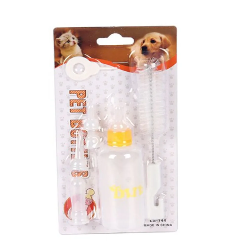 Convenient Feeding Nursing Bottle Nipple Brush Kit For Pet Dog Puppy Cat Kitten Feeding Bottle 150ml