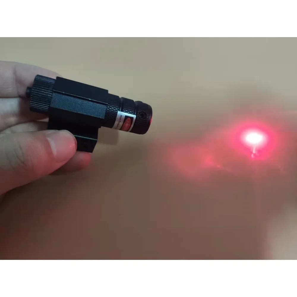 戦術ミニレッドドットレーザーサイト、調整可能な11mm/20mmレールマウント付き、おもちゃの銃、ライフル、ピストル用サイトレーザーポインター