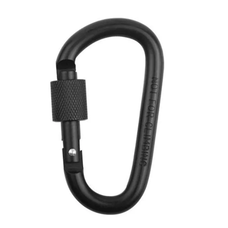 

2525+ 30Pcs Metal Mountaineering Buckle D Ring Spring Buckle Key Chain Hook with 7.62cm Screw Cap Travel Supplies