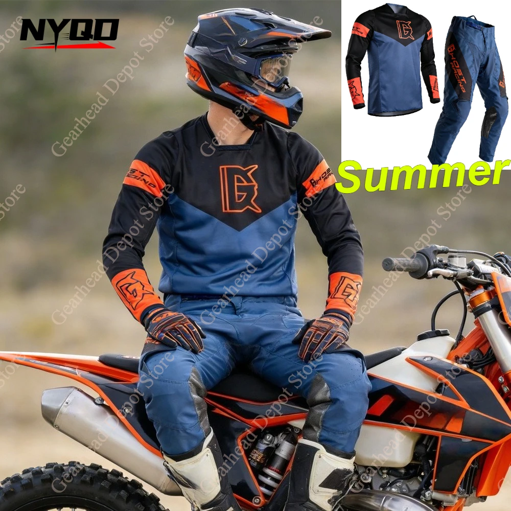 

2026Summer Men's Motocross Riding Suit Breathable Anti-Fall Wear-Resistant Off-Road Motorcycle Racing Suit Breathable for Adults