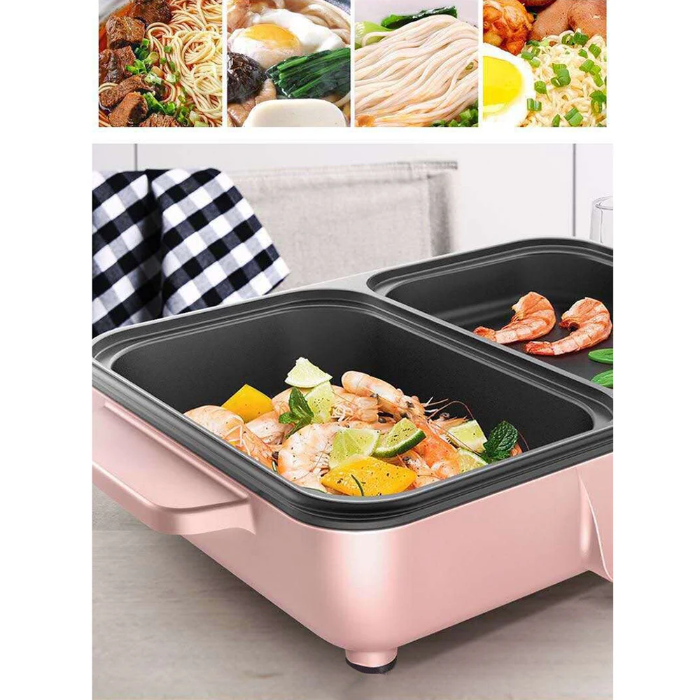 

Электрическая сковорода-гриль 2-скоростная, бытовая, многофункциональная, маленькая, 2 л, для хот-пота и барбекю, 1200 Вт, высокая мощность, для общежития