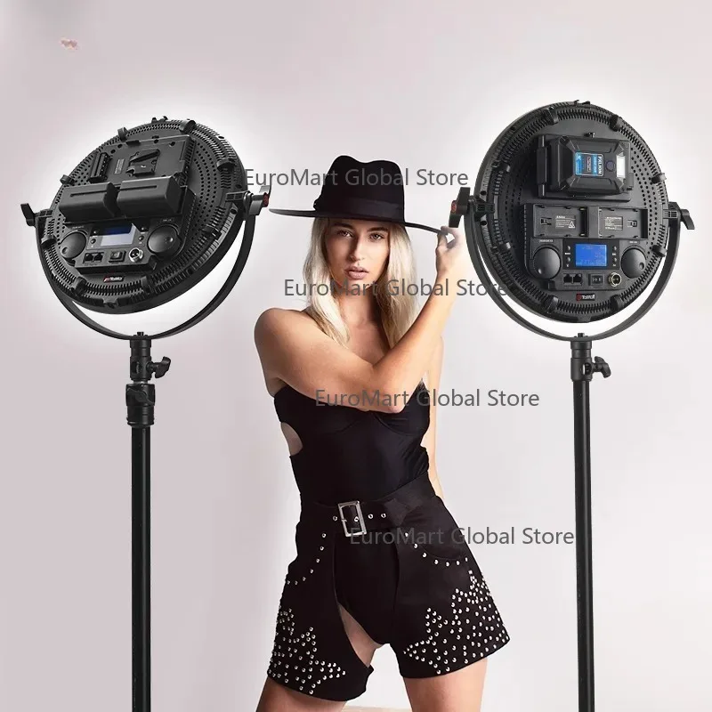 12inch 80w Round  Panel Light R-S60RGB RGB DMX APP Soft Photography Studio Livestreaming LED Panel Video Light