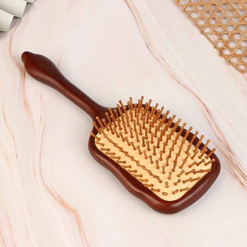 Brosse à Cheveux Luxueuse en Bois de Santal pour Femme, Peigne à Dents Larges pour Énergie du Cuir oral elu