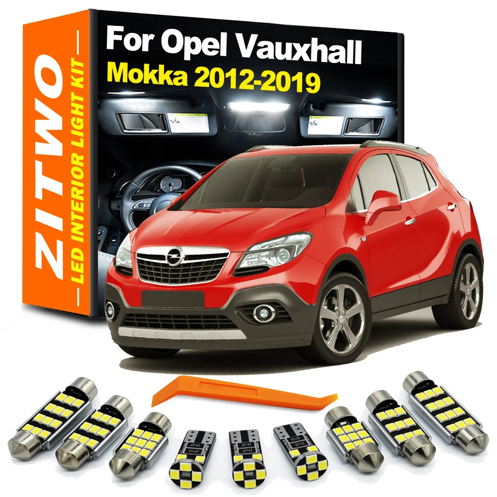 ZITWO 12Pcs LED Interior Dome Map Light Bulb Kit For Opel Vauxhall Mokka X 2012 2013 2014 2015 2016 2017 2018 2019 Accessories