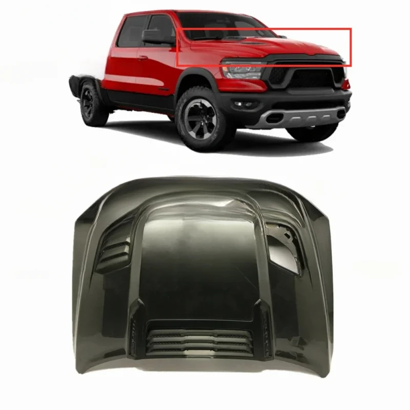 

Для Ram 1500 2019-2022: Алюминиевый спортивный капот для автомобиля, крышка двигателя, накладка на капот
