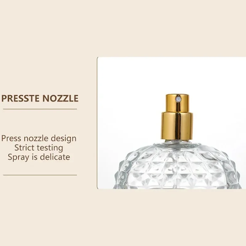 30/50ml Thick Clear Glass Fine Mist Spray Scent Aftershave Luxury Perfume Bottle Empty Atomizer Bottle Refillable Empty Atomizer