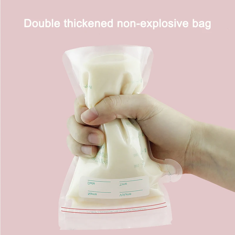 30pcs 200ml Milk Freezer Bags Mother Milk Baby Food Storage Breast Milk Storage Bag BPA Free Baby Safe Feeding Bags Feeding Bag