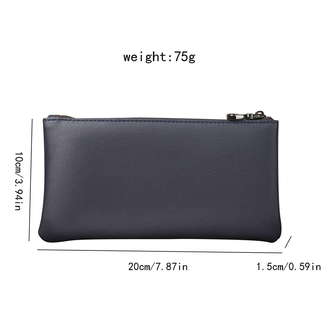 1196 leather wallet change bag mobile phone bag first layer cowhide casual ultra-thin zipper bag