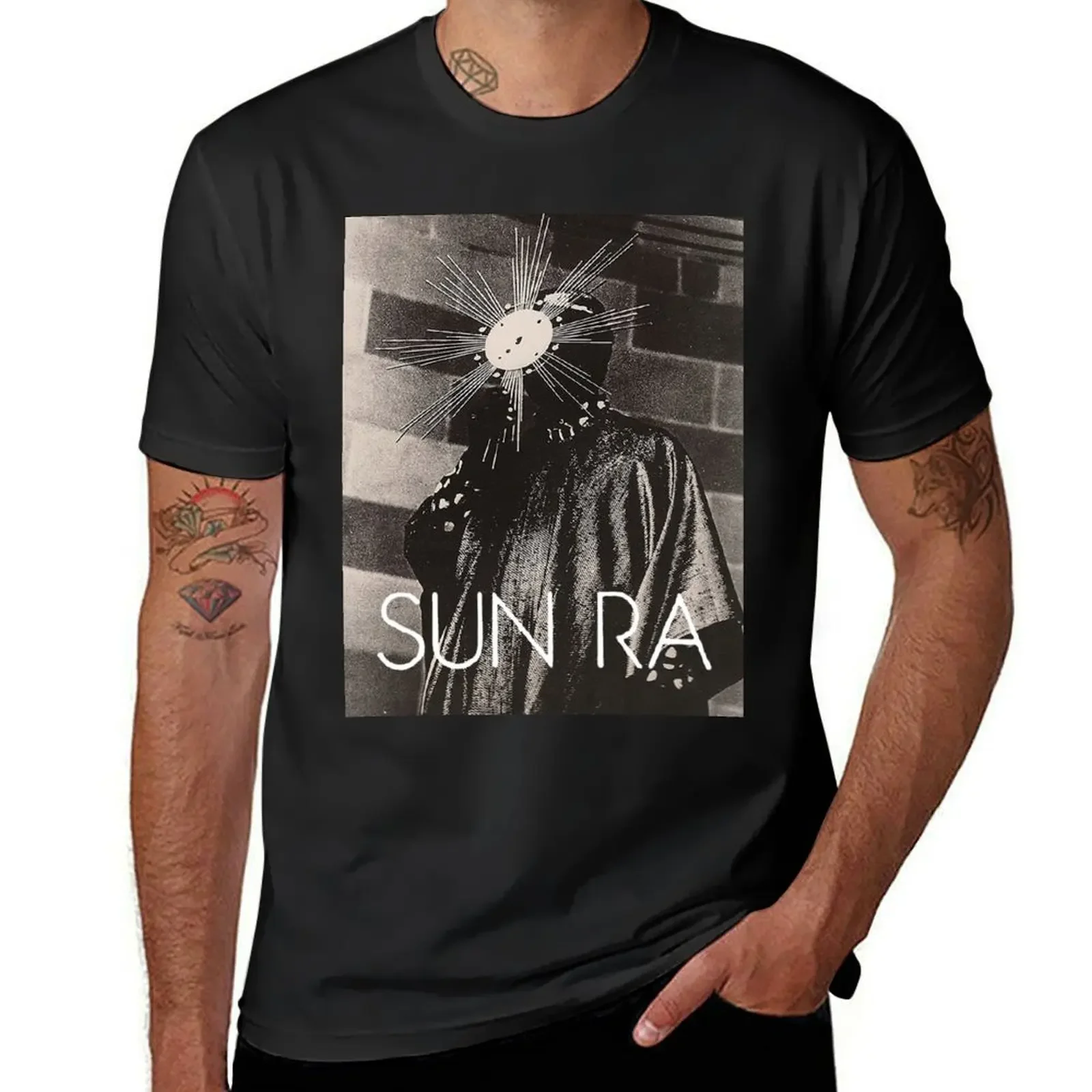 Sun Ra T-Shirt animal prinfor boys street wear plain plus size men clothing