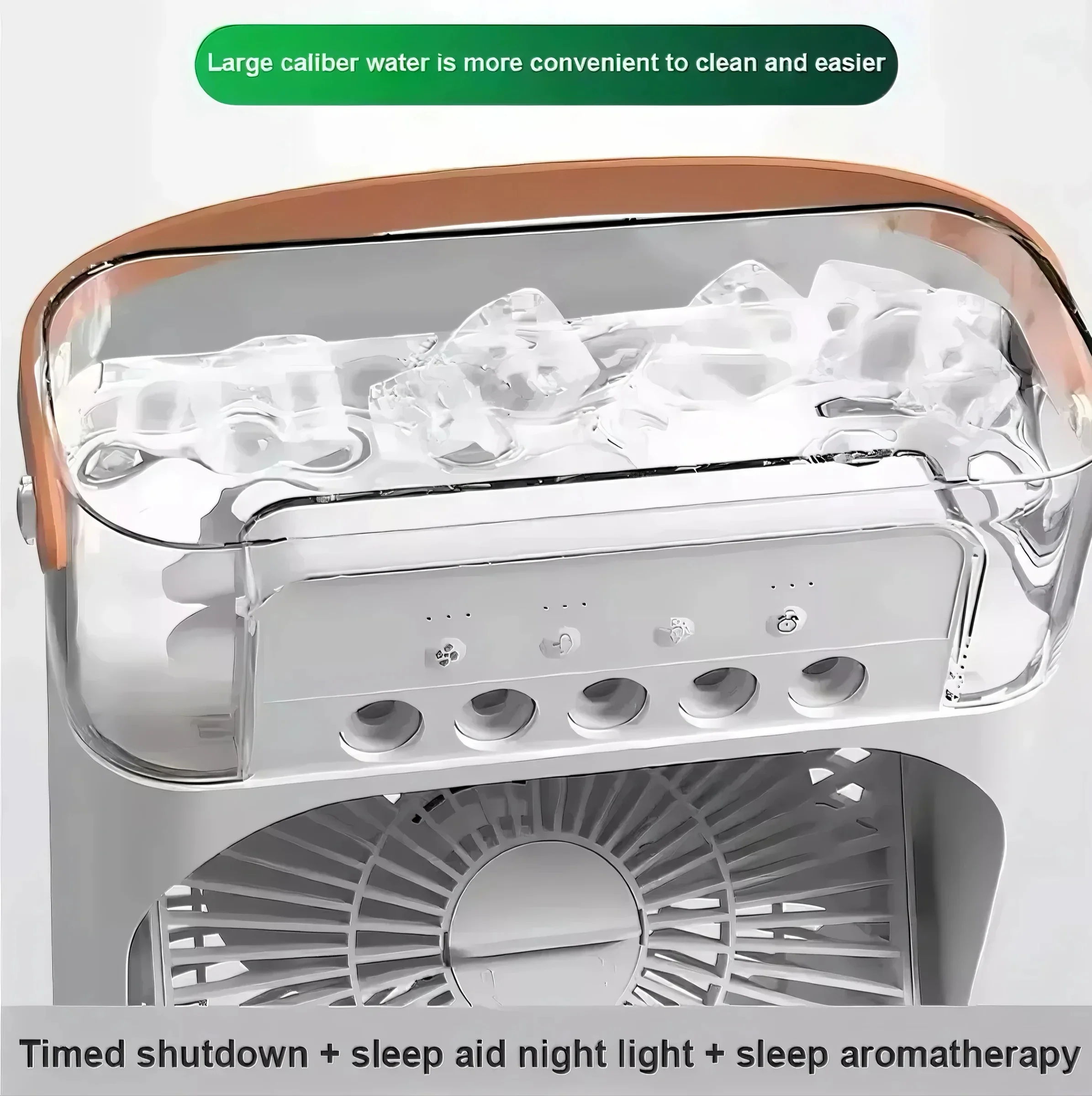 3 in 1 ventilatore umidificatore portatile ventilatore condizionatore d'aria domestico piccolo dispositivo di raffreddamento dell'aria ventilatore elettrico USB luce notturna a LED nebbia d'acqua