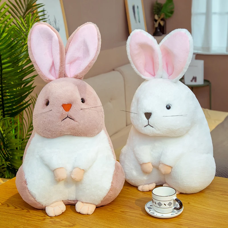 30/45/65Cm Leuke Simulatie Konijn Pluche Speelgoed Gevulde Vet Real-Life Bunny Pop Zachte Cartoon dier Kussen Verjaardagscadeau Voor Kids