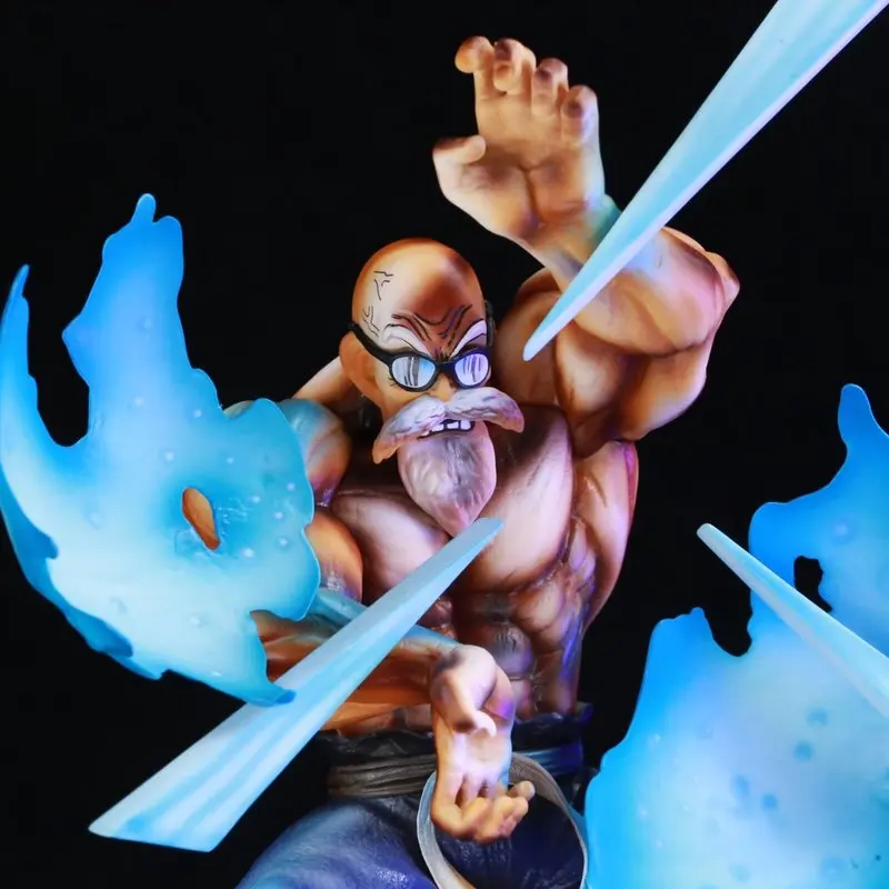 

Dragon Ball GK Muscular Hermit Kamehameha Desktop Case Statue Master Roshi Power Up Figure Collectible Decor Gift