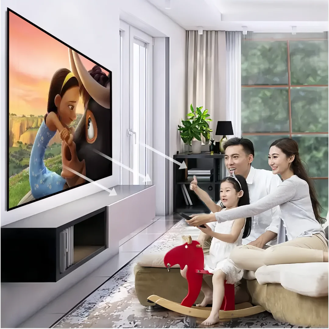 2026 New 8K 150 inch 16:9 long throw ALR Fresnel projection screen