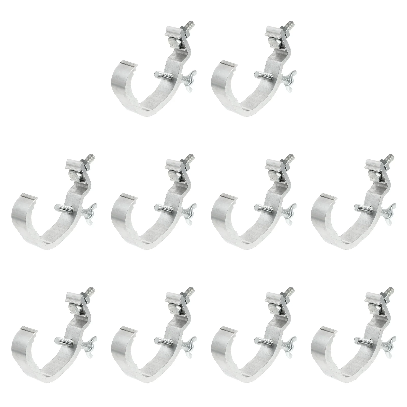 

10 Pcs Stage Light Hook Stucco Hooks Lamp Accessories Post Heavy Duty Aluminum Support Work Hanging Clips