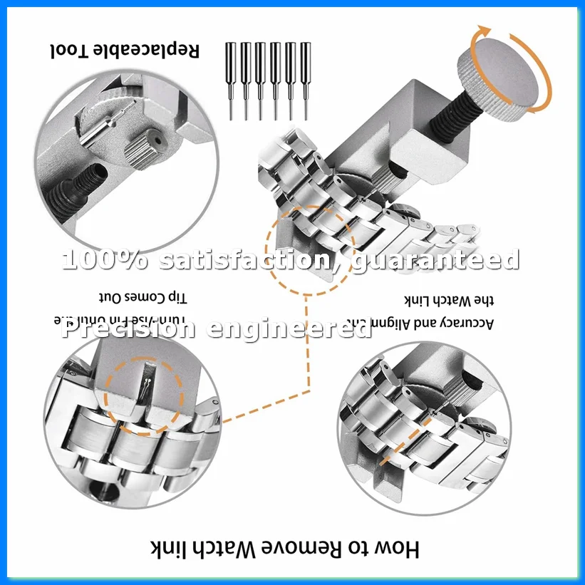 

Watch Repair Kit, Watch Repair Tools Professional Spring Bar Tool Set, Watch Band Link Pin Tool Set-A22U