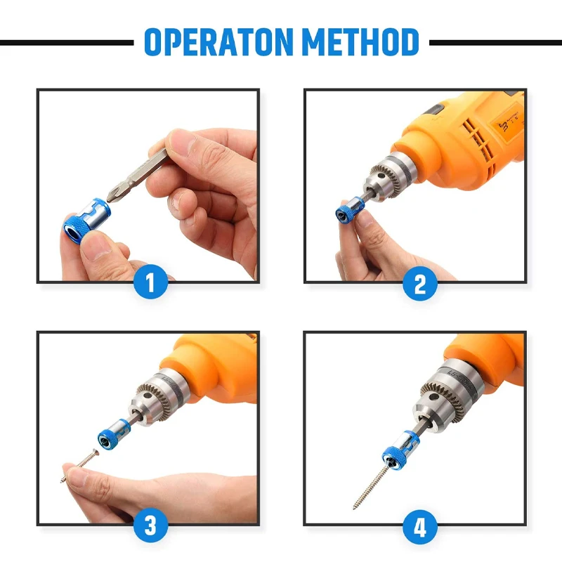 Magnetic Bit Holder Alloy Electric Magnetic Ring Screwdriver Bit Head Holder Anti-Corrosion Magnetizer for Phillip Bit