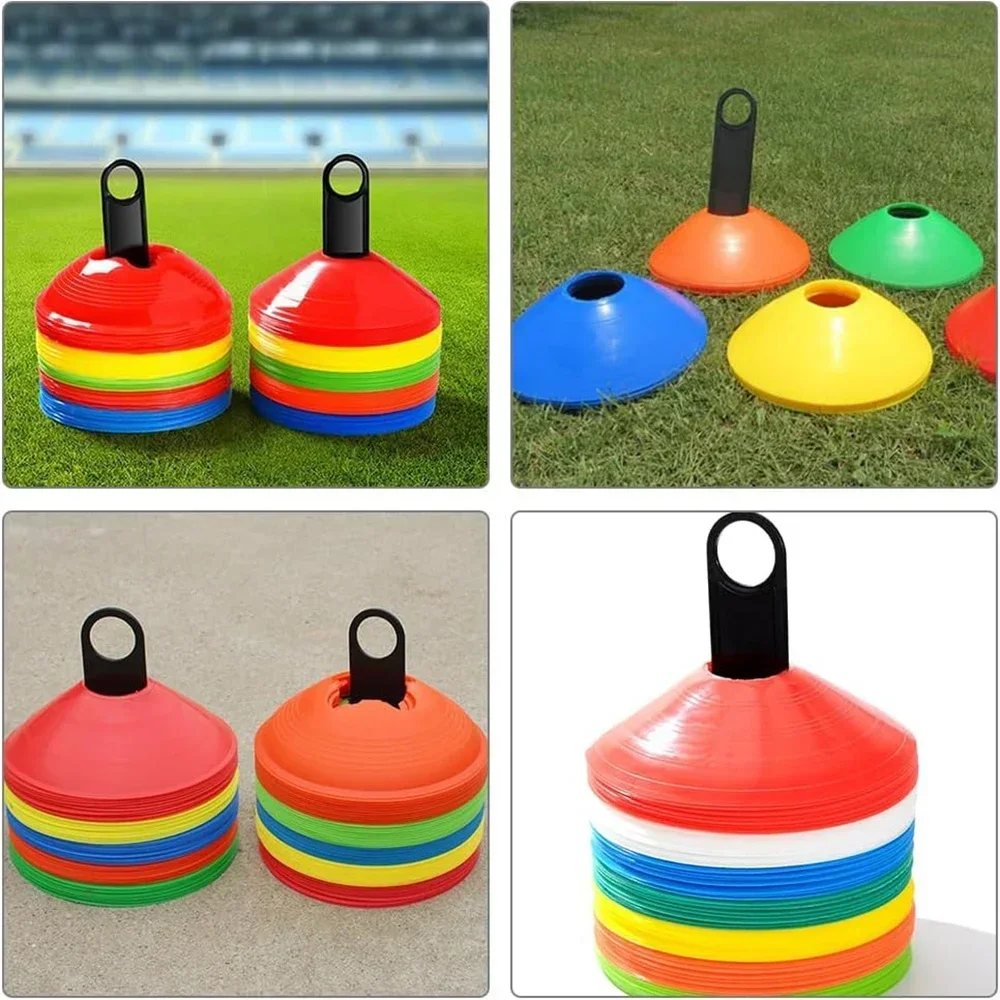 Soccer Training Cones Holders Easy to Carry Soccer Cones Stand Iron Plastic Sturdy Agility Sports Marker Carriers Storage Racks