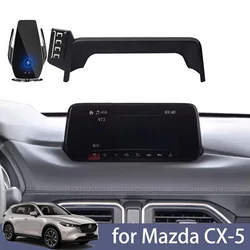 for Mazda CX-5 Car Phone Holder CX5 2017-2023 Screen Navigation Bracket Magnetic New Energy Wireless Charging Rack