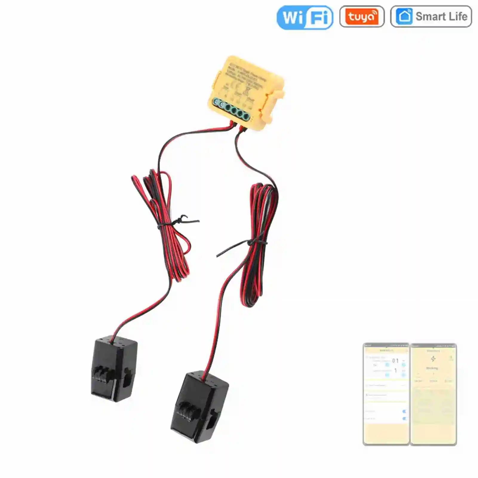 

80A Energy Meter Current Clamp KWh Power Monitor Electricity Statistics Monitoring Device for Tuya 80A Power Meter