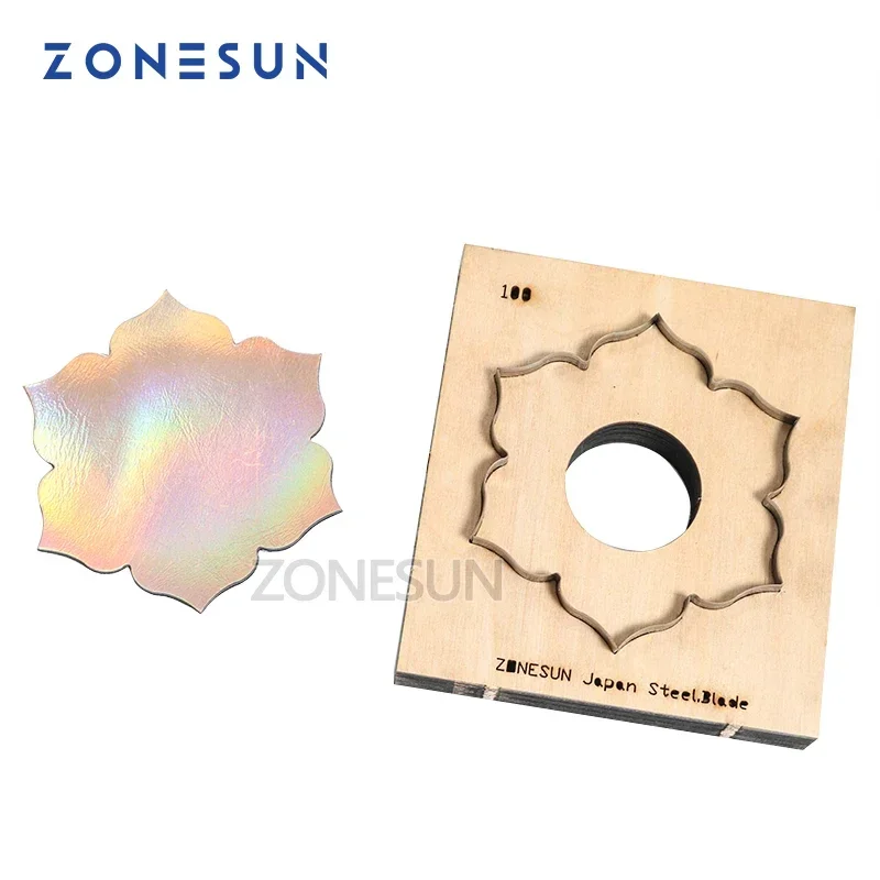 ZONESUN leather Cup mat flower Customized leather cutting die handicraft tool cutter mold DIY paper laser knife